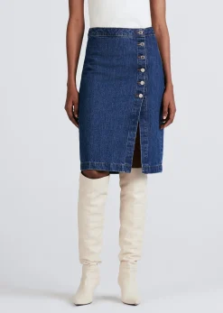 Women Derek Lam Denim<Felicity High Rise Midi Skirt