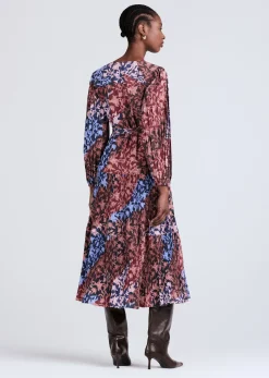 Women Derek Lam Dresses & Skirts<Ferris Pleated V-Neck Midi Dress