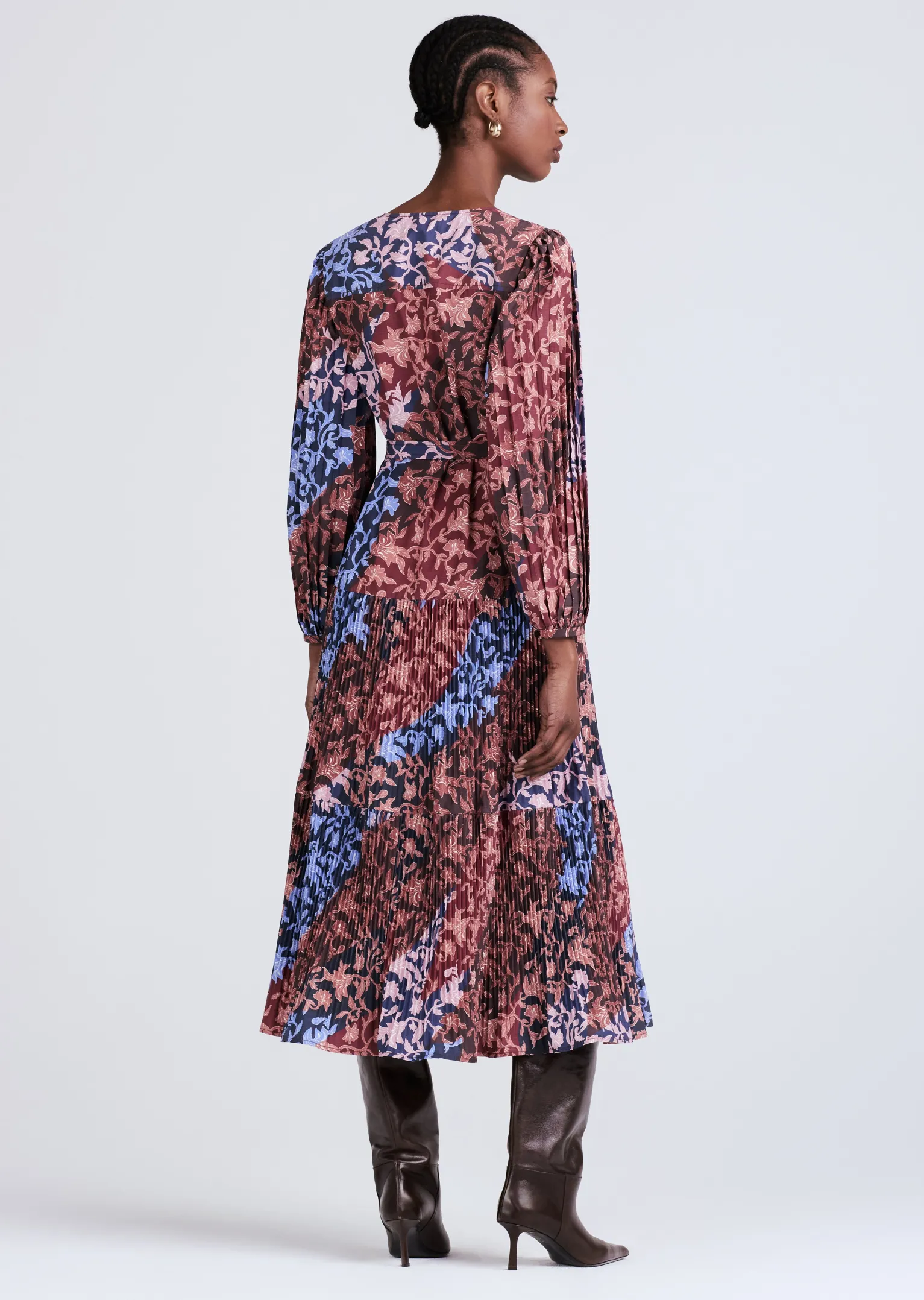 Women Derek Lam Dresses & Skirts<Ferris Pleated V-Neck Midi Dress