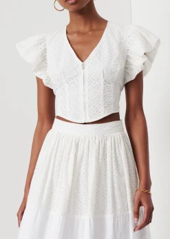 Women Derek Lam Tops<Genna Balloon Sleeve Bustier Top
