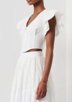 Women Derek Lam Tops<Genna Balloon Sleeve Bustier Top