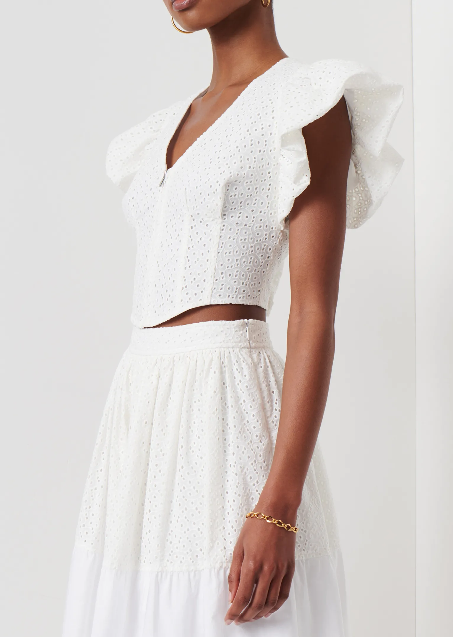 Women Derek Lam Tops<Genna Balloon Sleeve Bustier Top