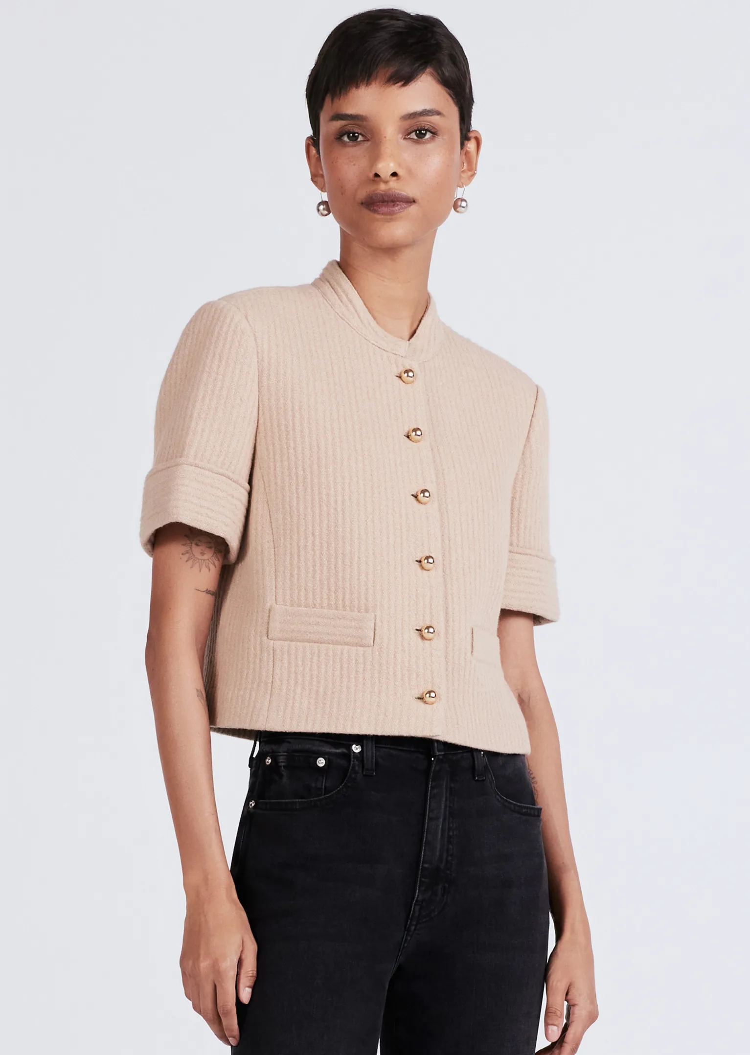Women Derek Lam Jackets & Coats<Grace Short Sleeve Jacket