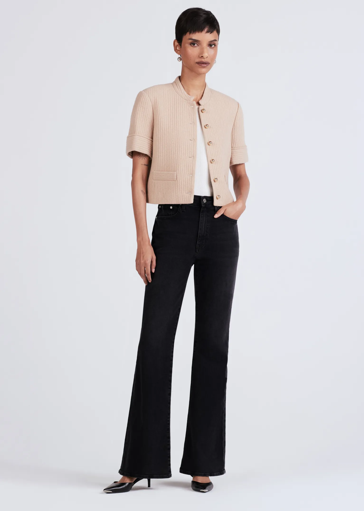 Women Derek Lam Jackets & Coats<Grace Short Sleeve Jacket