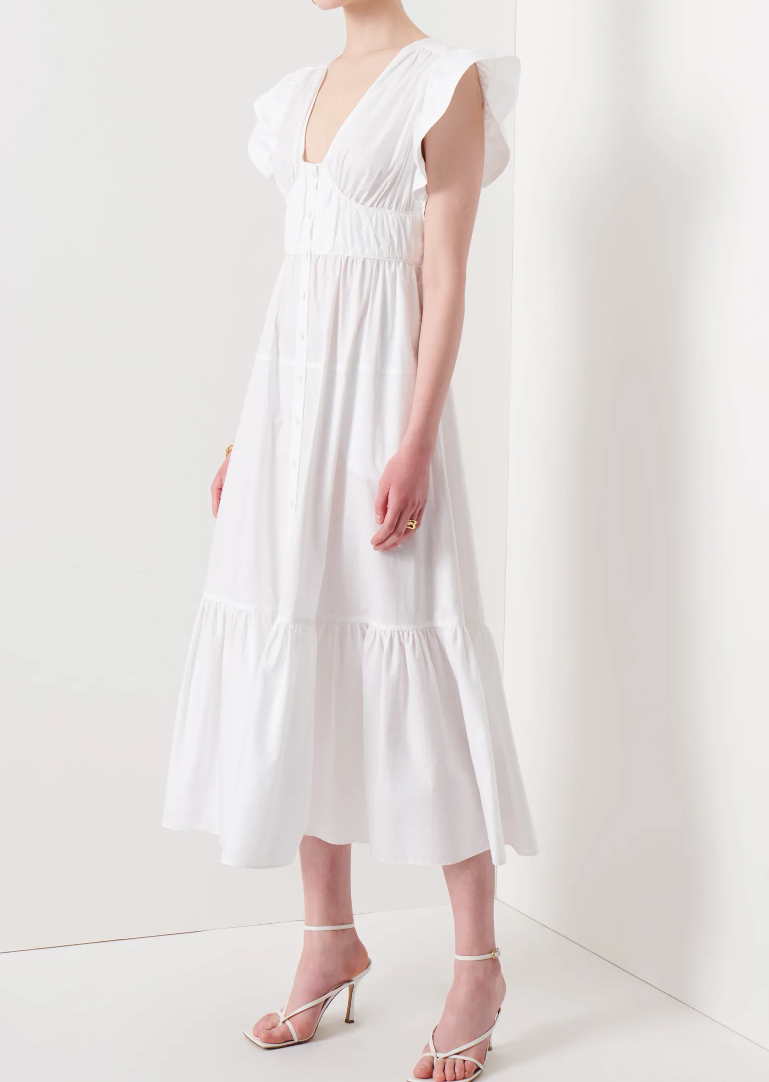 Women Derek Lam Dresses & Skirts<Greta Ruffle Sleeve Dress