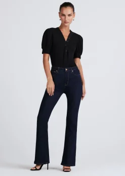 Women Derek Lam Essentials<Heather V-Neck Puff Sleeve T-Shirt