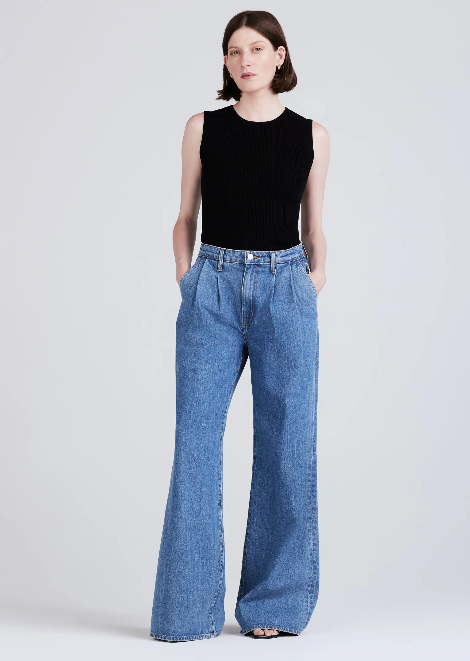 Women Derek Lam Denim<High Rise Pleated Trouser