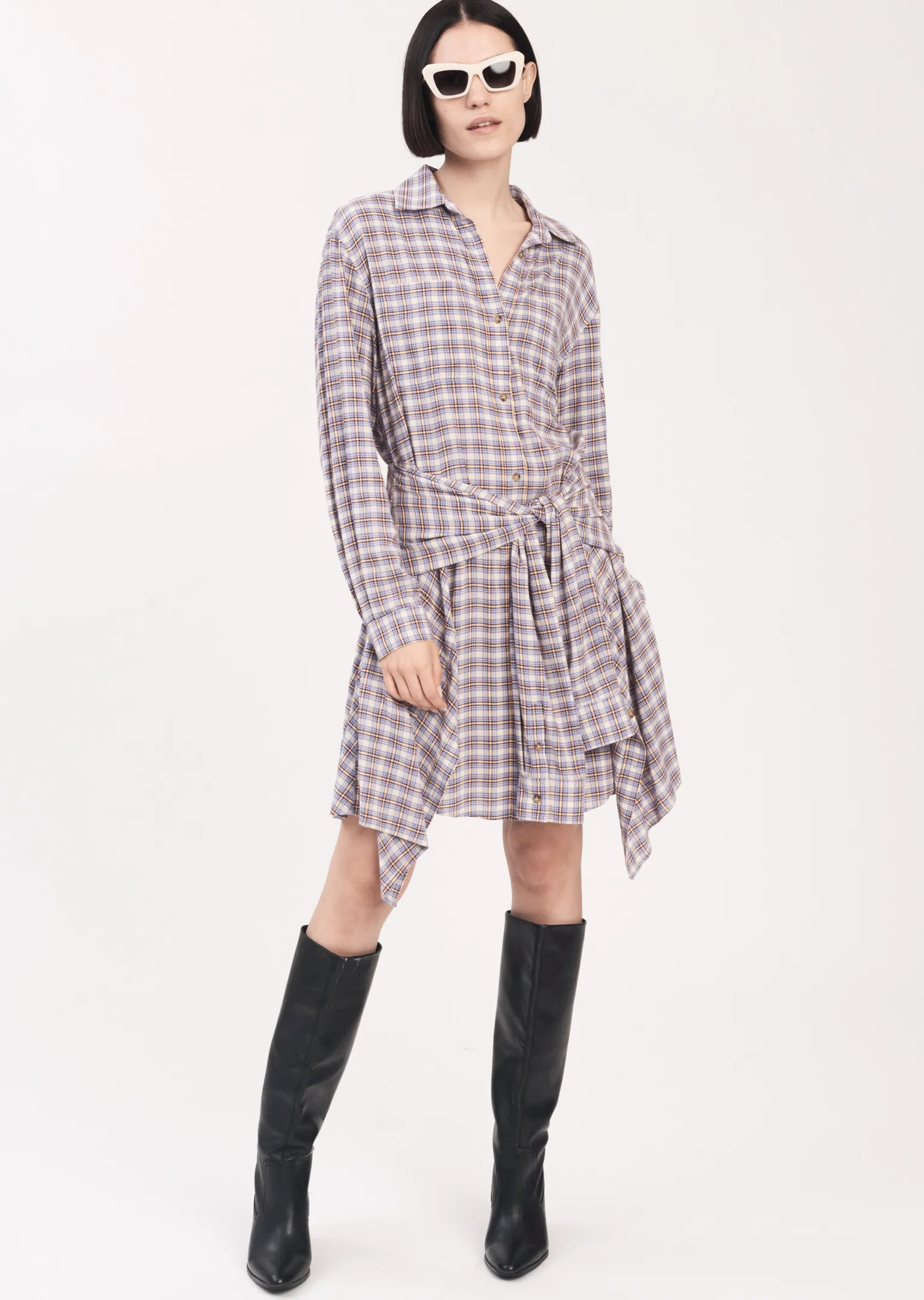 Women Derek Lam Dresses & Skirts<Impala Tie Waist Shirt Dress