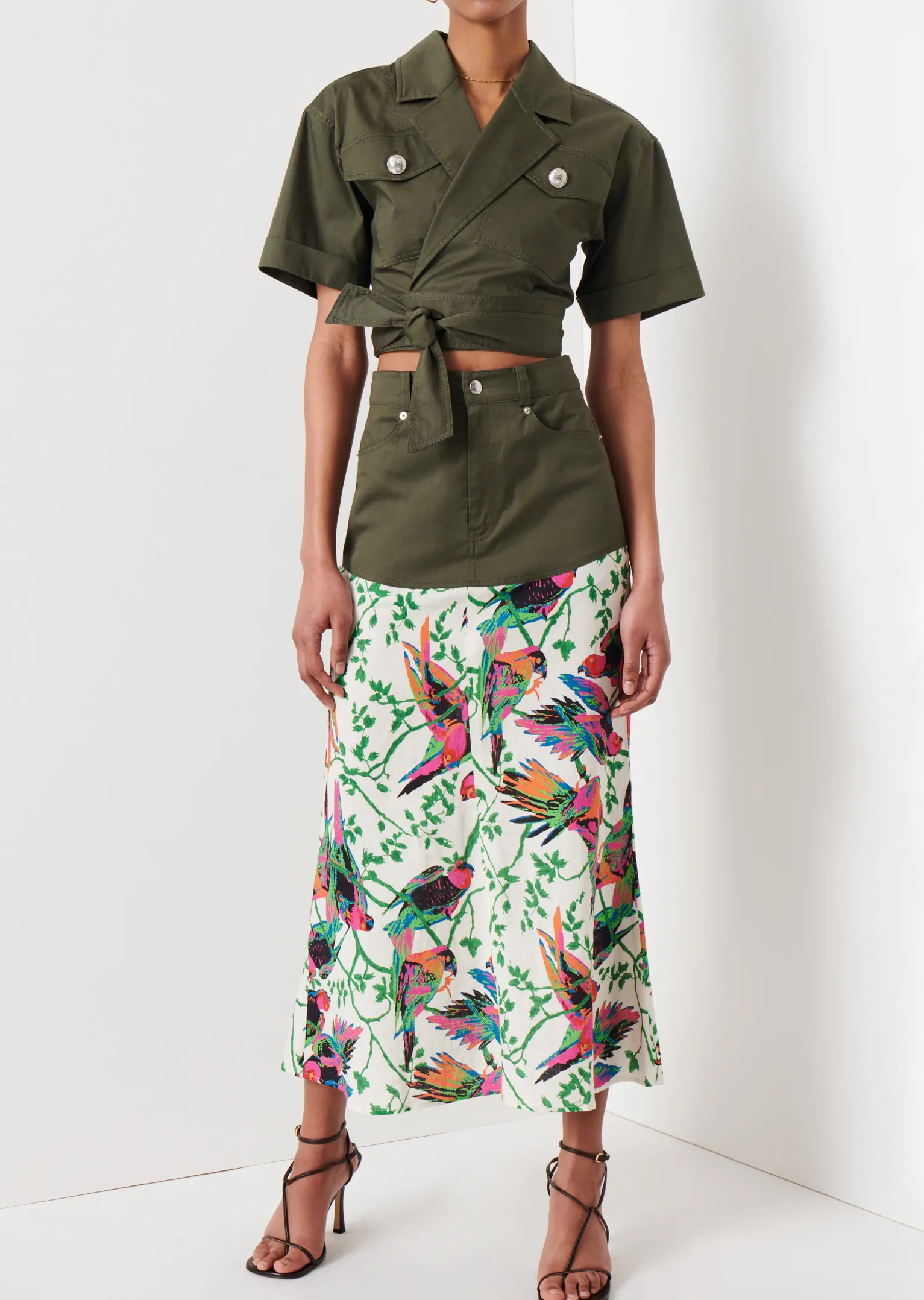 Women Derek Lam Dresses & Skirts<Ingrid Mixed Media Skirt