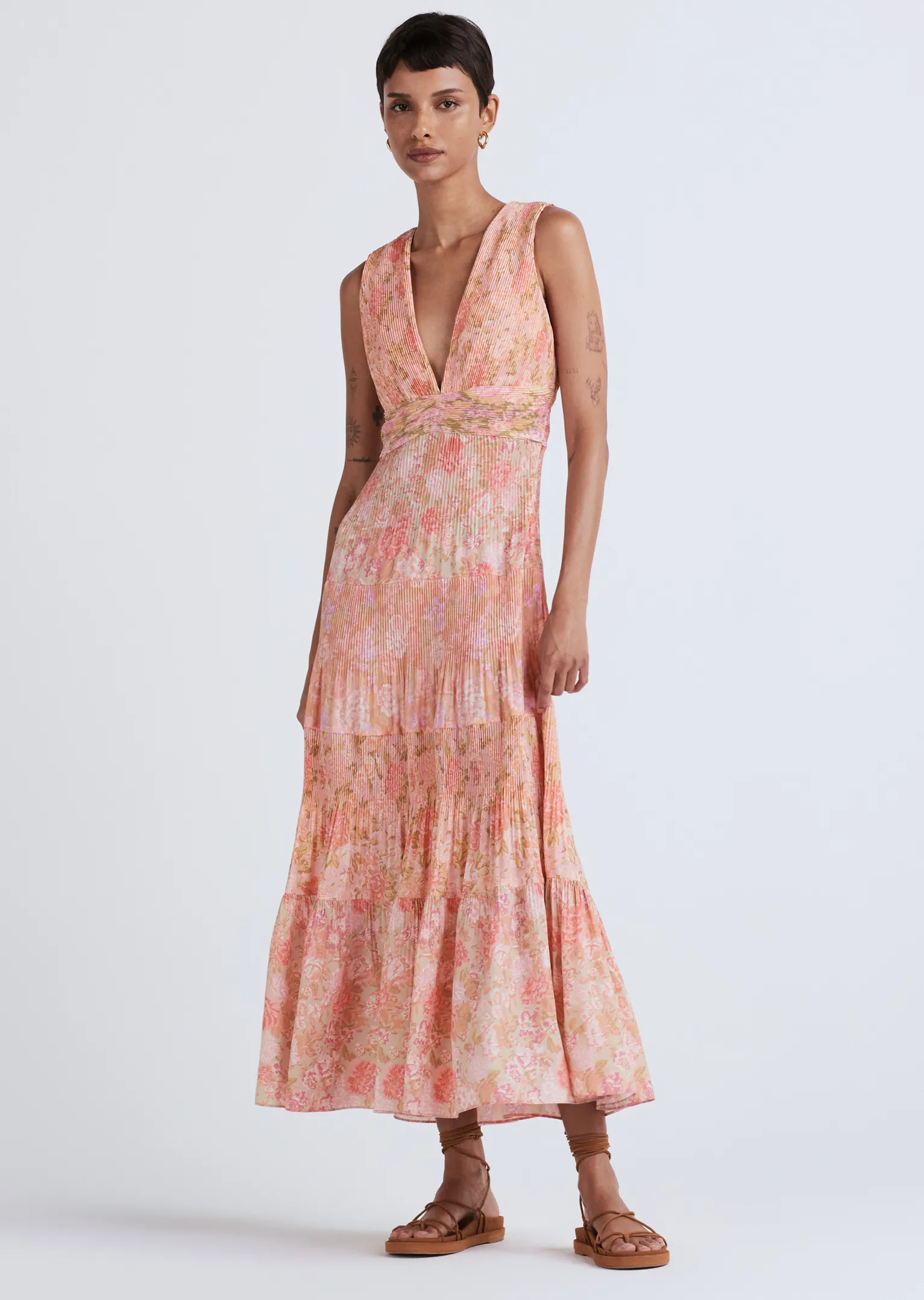 Women Derek Lam Dresses & Skirts<Iris Pleated V-Neck Dress