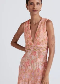 Women Derek Lam Dresses & Skirts<Iris Pleated V-Neck Dress