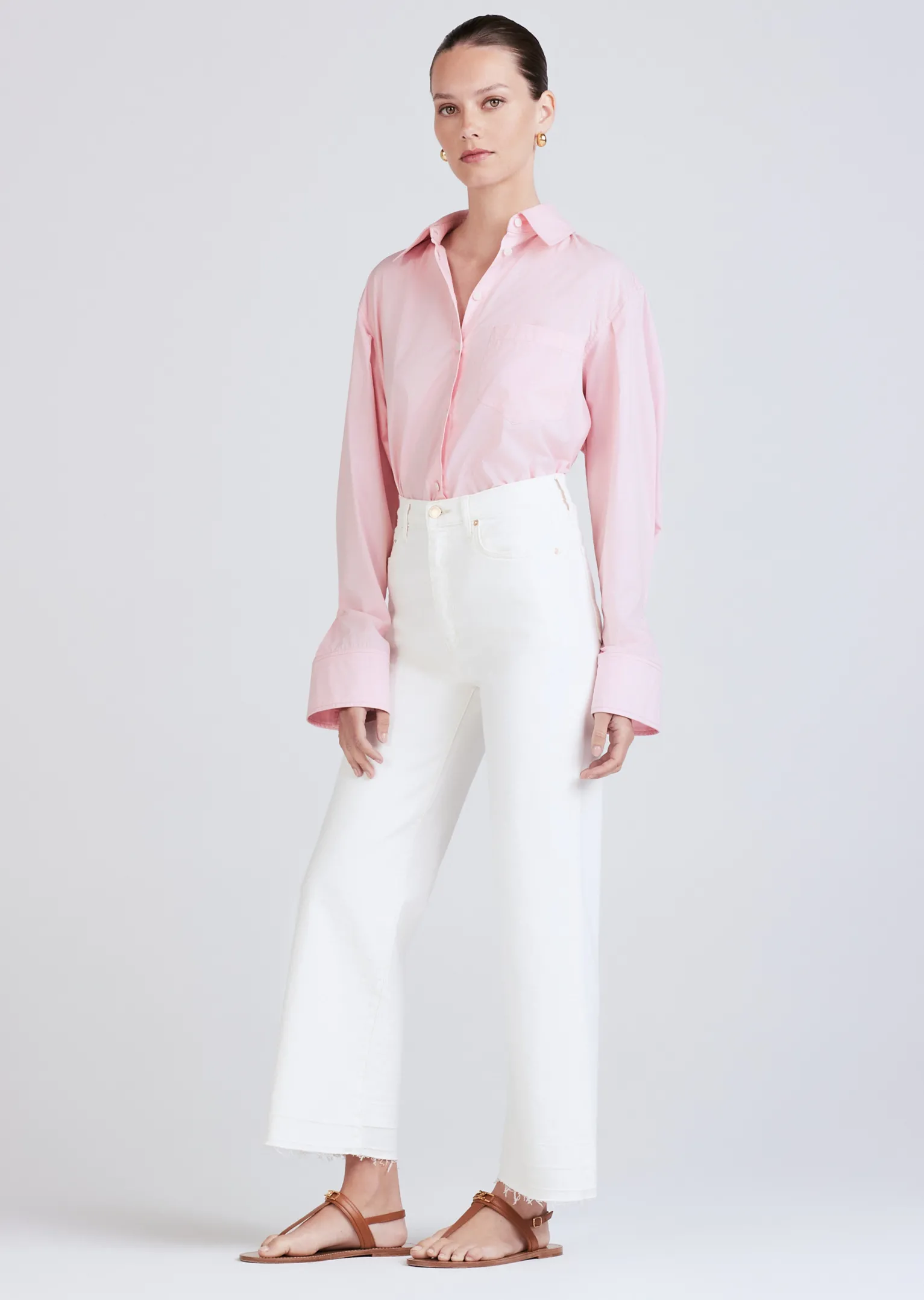 Women Derek Lam Pants & Shorts<Isla Cropped High Rise Wide Leg Jeans