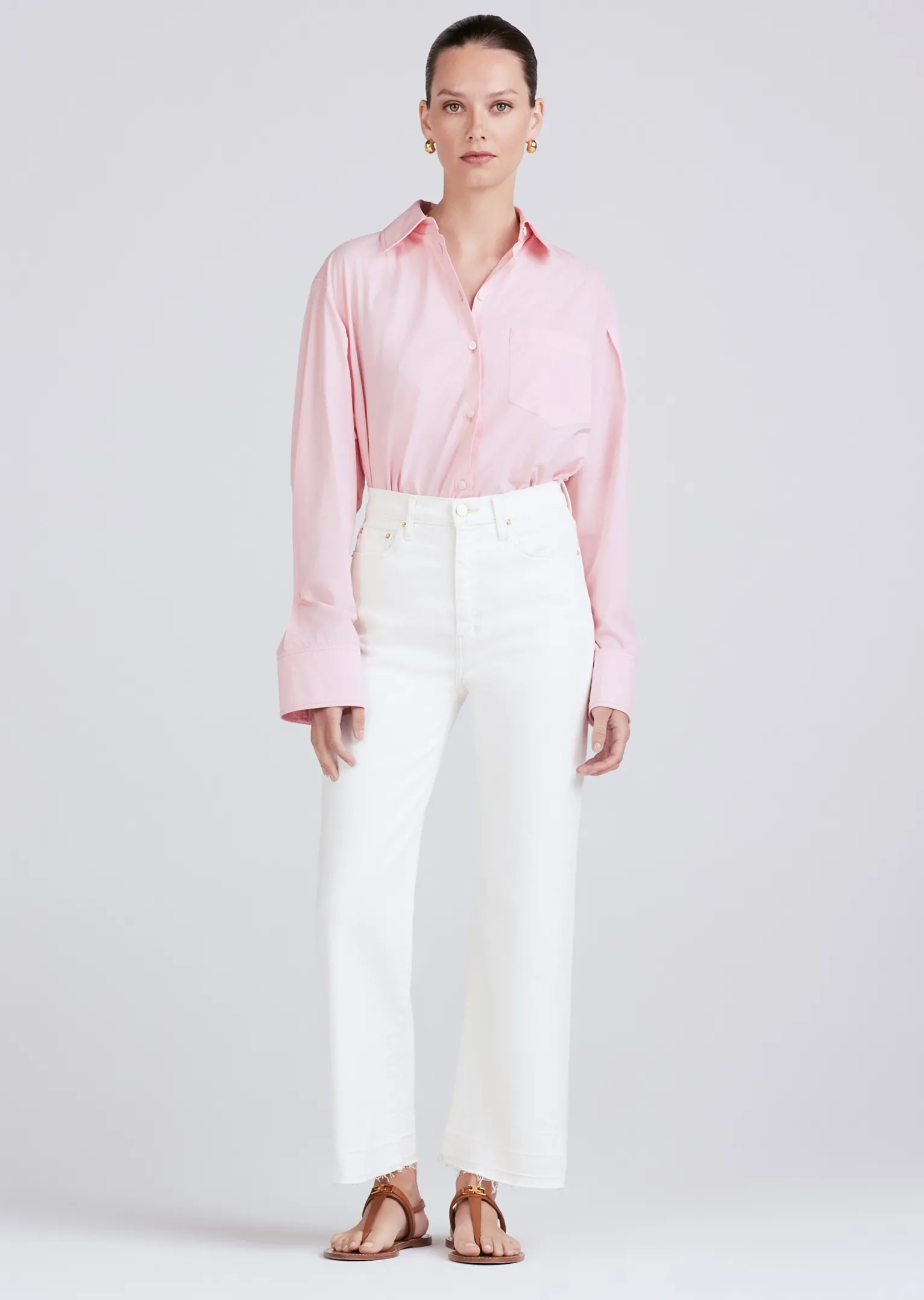 Women Derek Lam Pants & Shorts<Isla Cropped High Rise Wide Leg Jeans