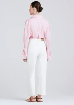 Women Derek Lam Pants & Shorts<Isla Cropped High Rise Wide Leg Jeans