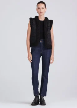 Women Derek Lam Jackets & Coats<Jaime Shearling Trimmed Embriodered Vest