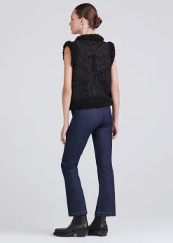 Women Derek Lam Jackets & Coats<Jaime Shearling Trimmed Embriodered Vest