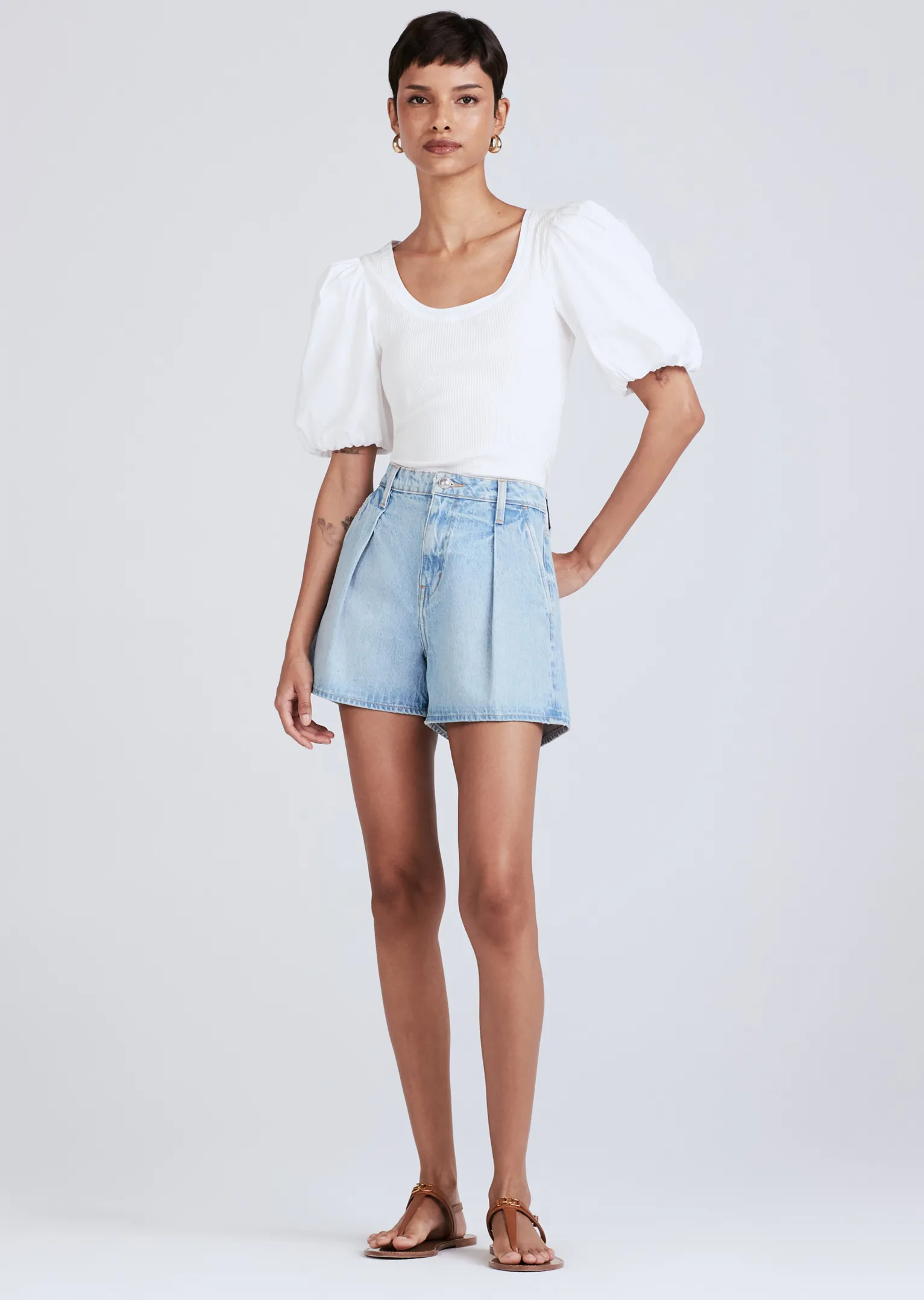 Women Derek Lam Pants & Shorts<Josie High Rise Pleated Short