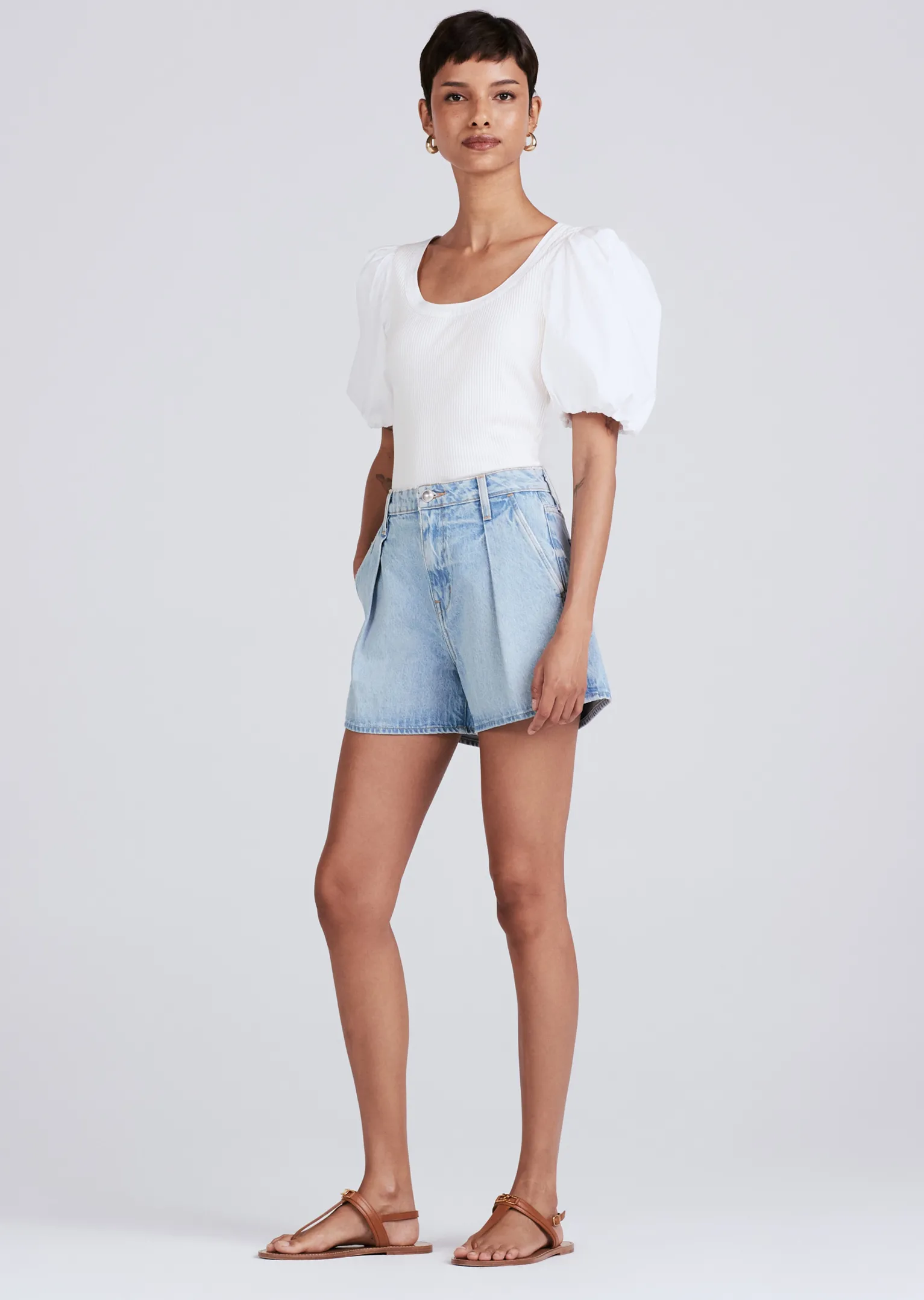 Women Derek Lam Pants & Shorts<Josie High Rise Pleated Short