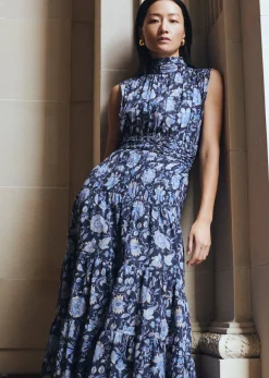 Women Derek Lam Dresses & Skirts<Junia Rouched Sleeveless Midi Dress