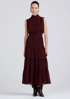 Women Derek Lam Dresses & Skirts<Junia Rouched Sleeveless Midi Dress