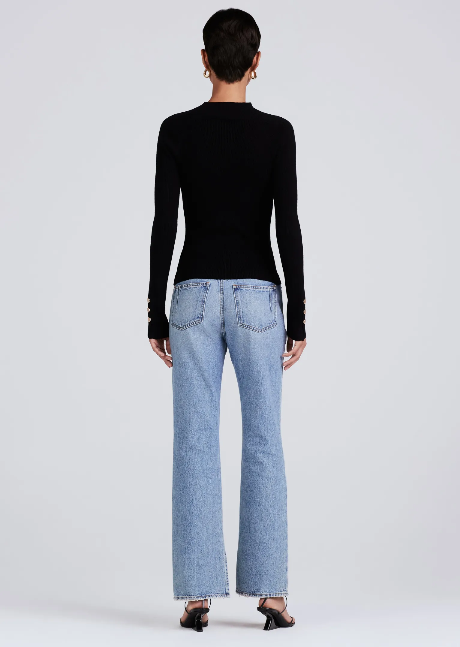 Women Derek Lam Sweaters<Kassandra Ribbed Mock Neck Sweater