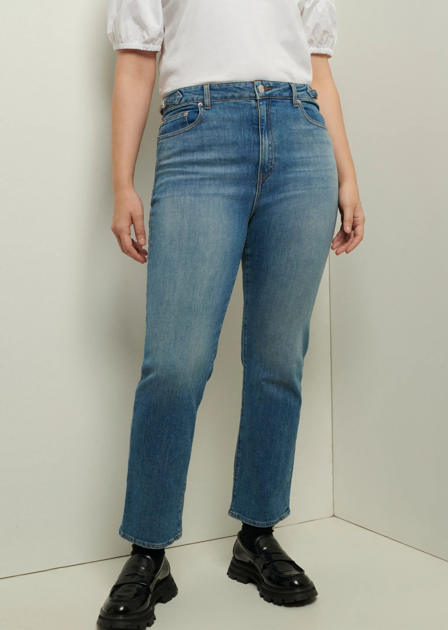 Women Derek Lam Pants & Shorts<Kate High Rise Ankle Straight Leg Jeans