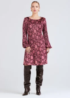 Women Derek Lam Dresses & Skirts<Katerina Pleated Long Sleeve Mini Dress