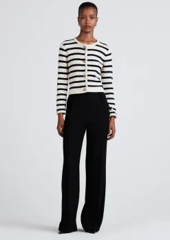 Women Derek Lam Sweaters<Keene Stripe Crewneck Cardigan