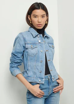 Women Derek Lam Jackets & Coats<Kent Denim Trucker Jacket
