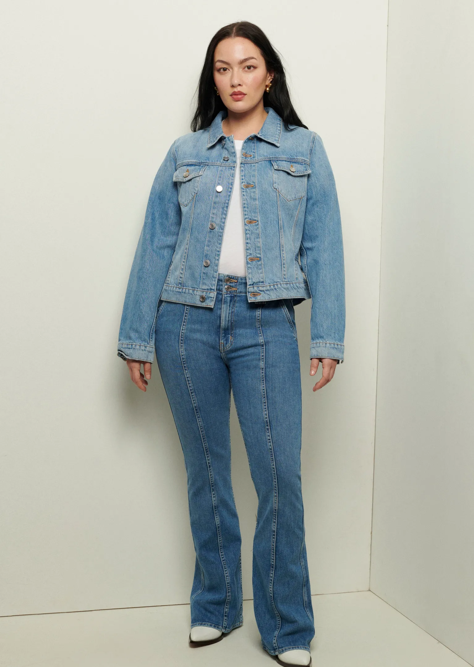 Women Derek Lam Jackets & Coats<Kent Denim Trucker Jacket