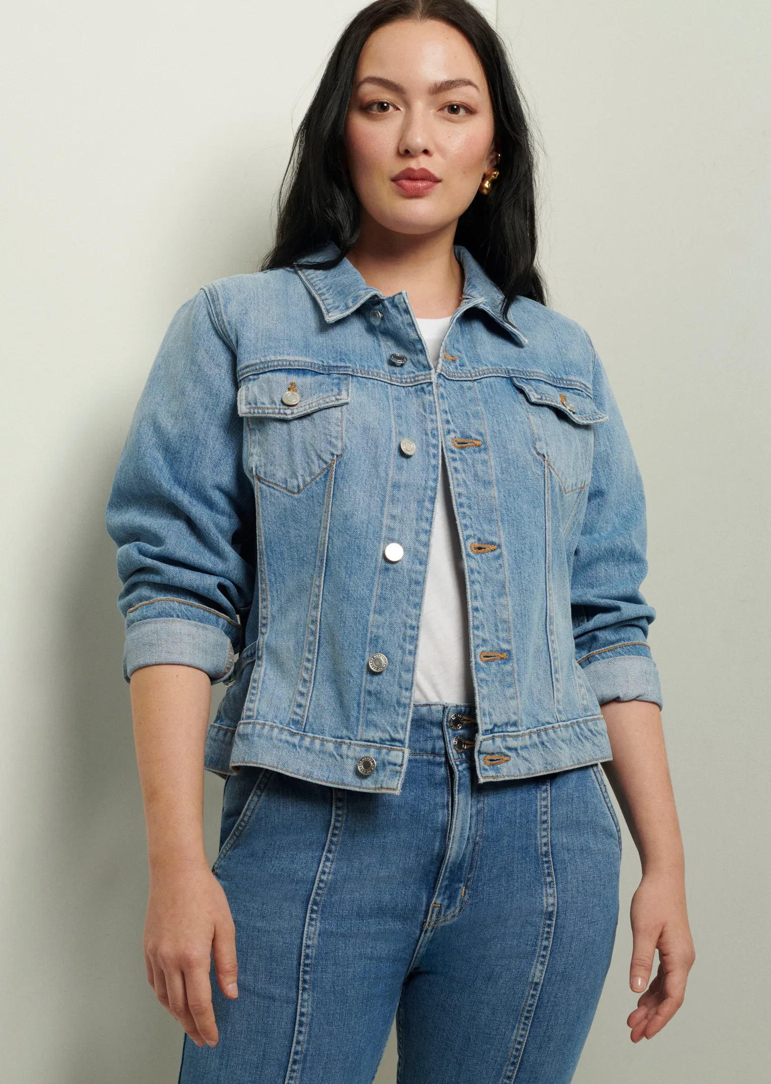 Women Derek Lam Jackets & Coats<Kent Denim Trucker Jacket