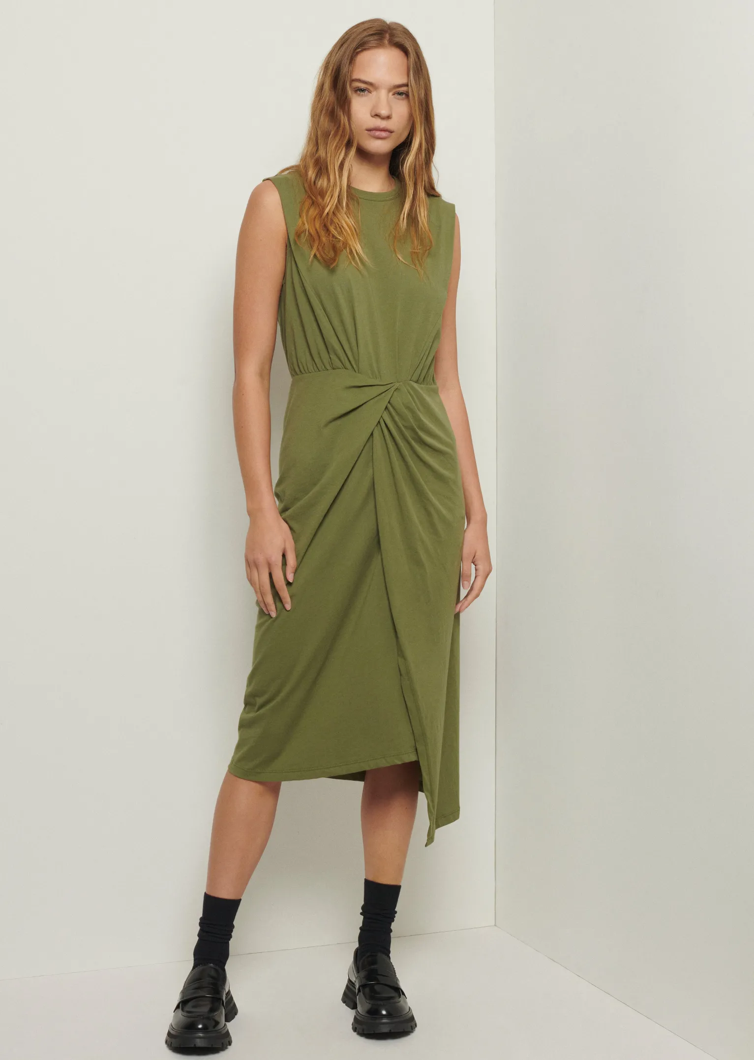 Women Derek Lam Essentials<Landry T-Shirt Dress With Twist Wrap Detail