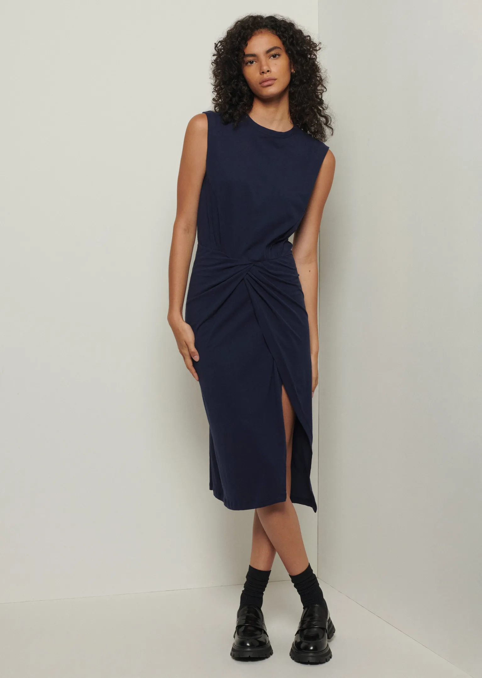 Women Derek Lam Essentials<Landry T-Shirt Dress With Twist Wrap Detail