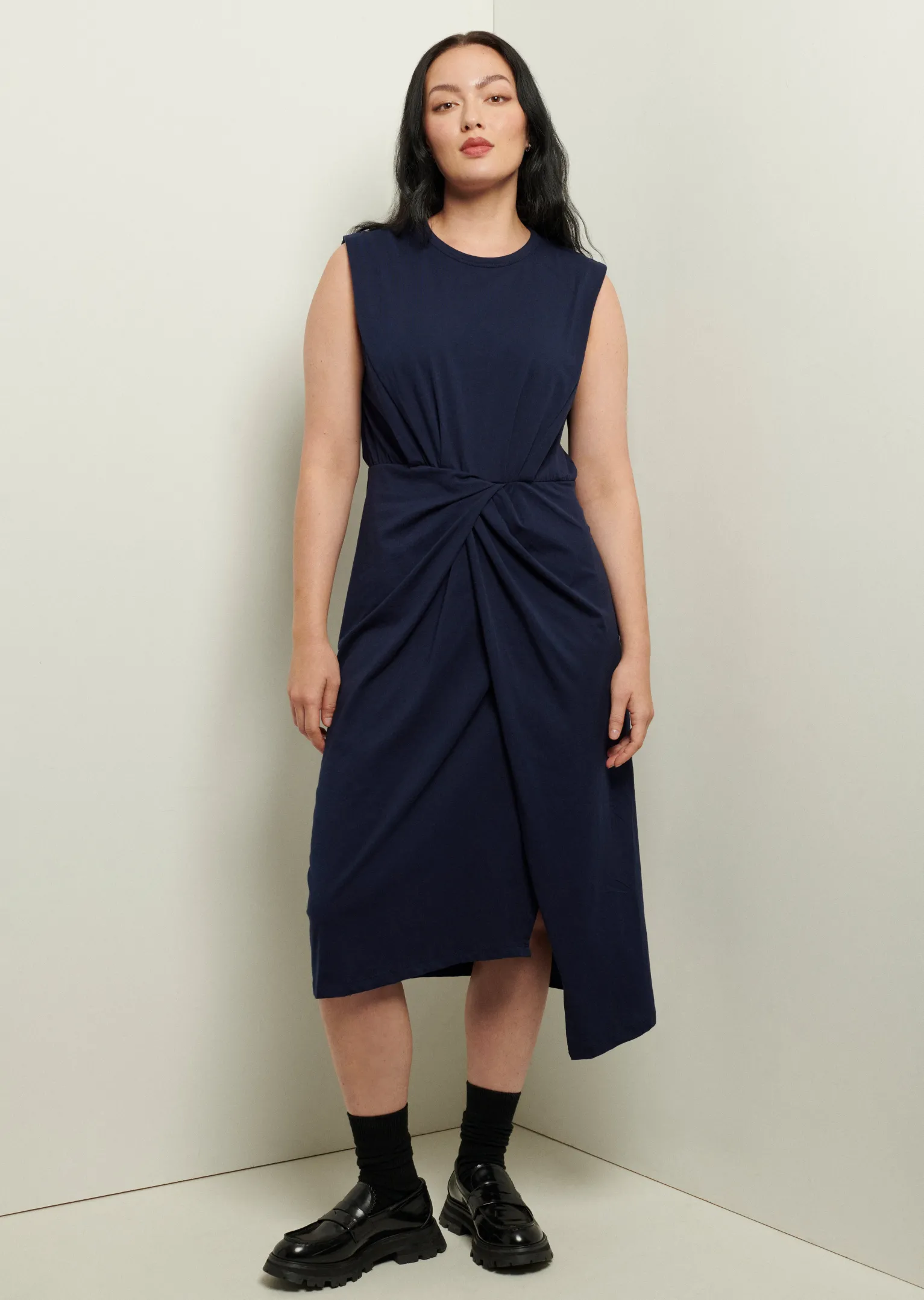 Women Derek Lam Essentials<Landry T-Shirt Dress With Twist Wrap Detail