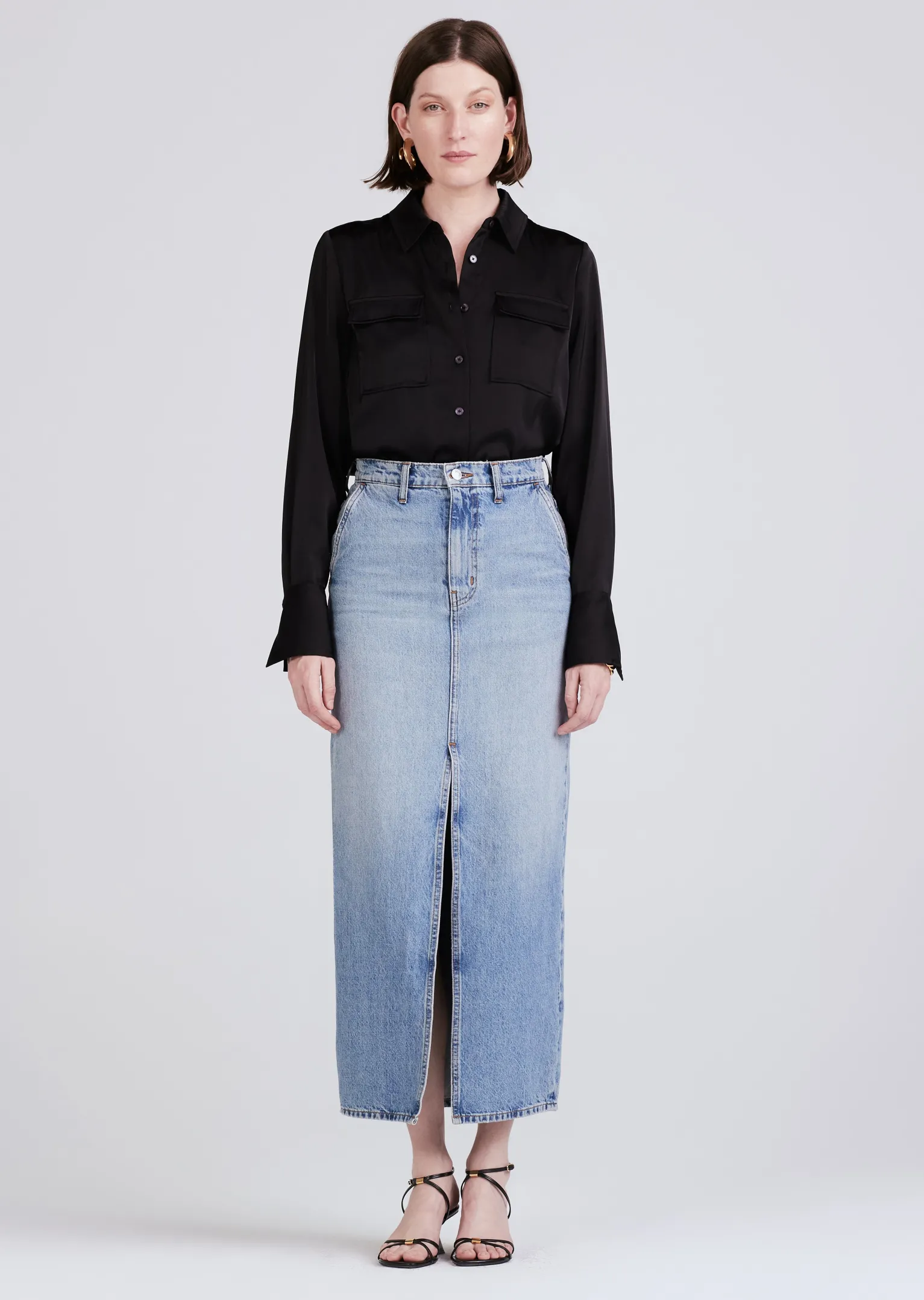 Women Derek Lam Denim<Lu High Rise Maxi Skirt