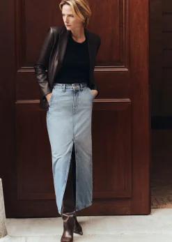 Women Derek Lam Denim<Lu High Rise Maxi Skirt