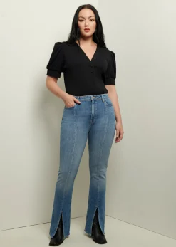 Women Derek Lam Pants & Shorts<Lucia Front Slit Jeans