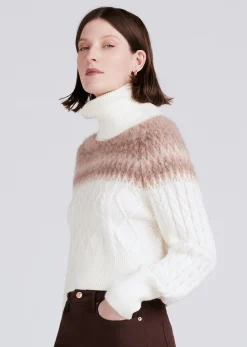 Women Derek Lam Tops<Marcella Cable Knit And Fair Isle Turtleneck