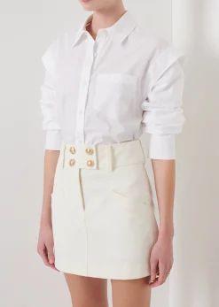 Women Derek Lam Essentials<Marley Ruched Sleeve Button Down Shirt