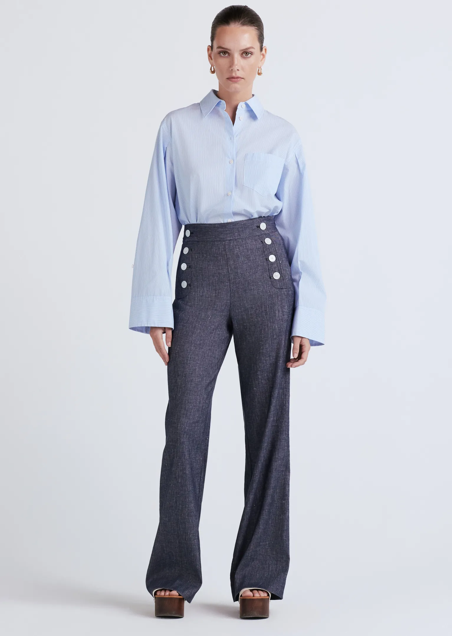 Women Derek Lam Pants & Shorts<Massimo Wide Leg Sailor Pants