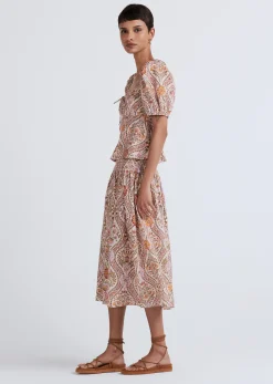 Women Derek Lam Tops<Melanie Puff Sleeve Lace-Up Top