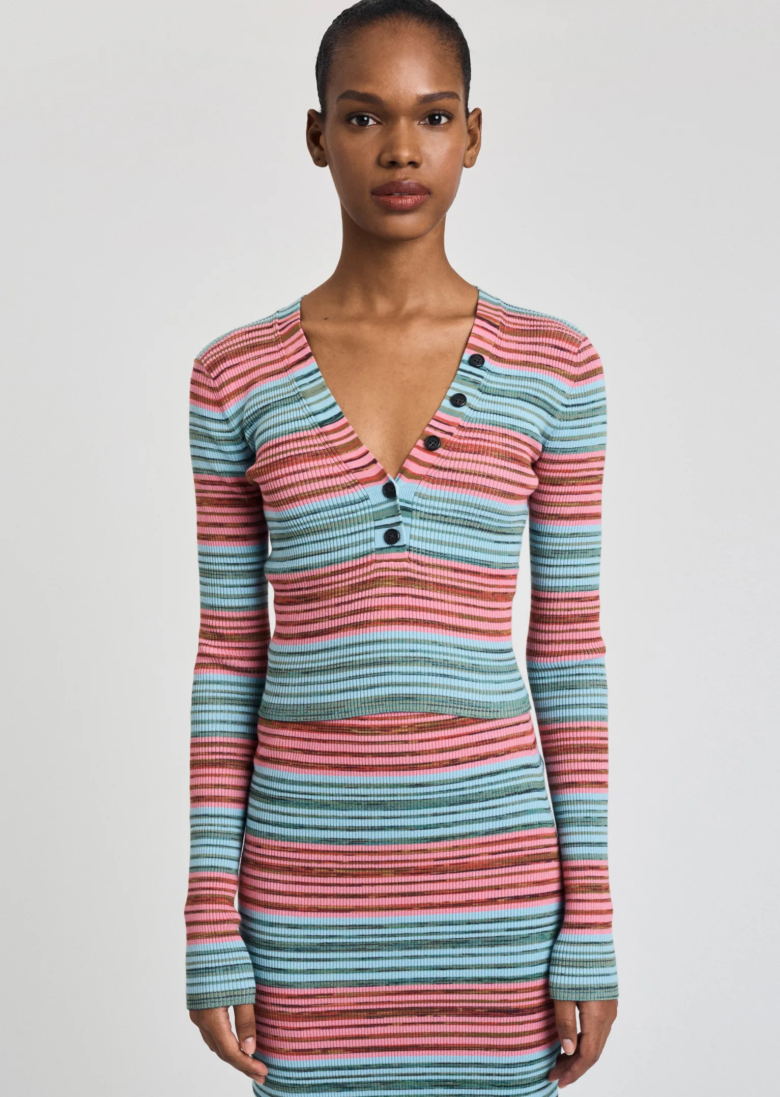 Women Derek Lam Sweaters<Milana Cropped Henley