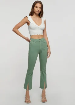 Women Derek Lam Pants & Shorts<Mira Front Slit Crop Flare Jeans