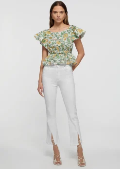 Women Derek Lam Pants & Shorts<Mira Front Slit Crop Flare Jeans