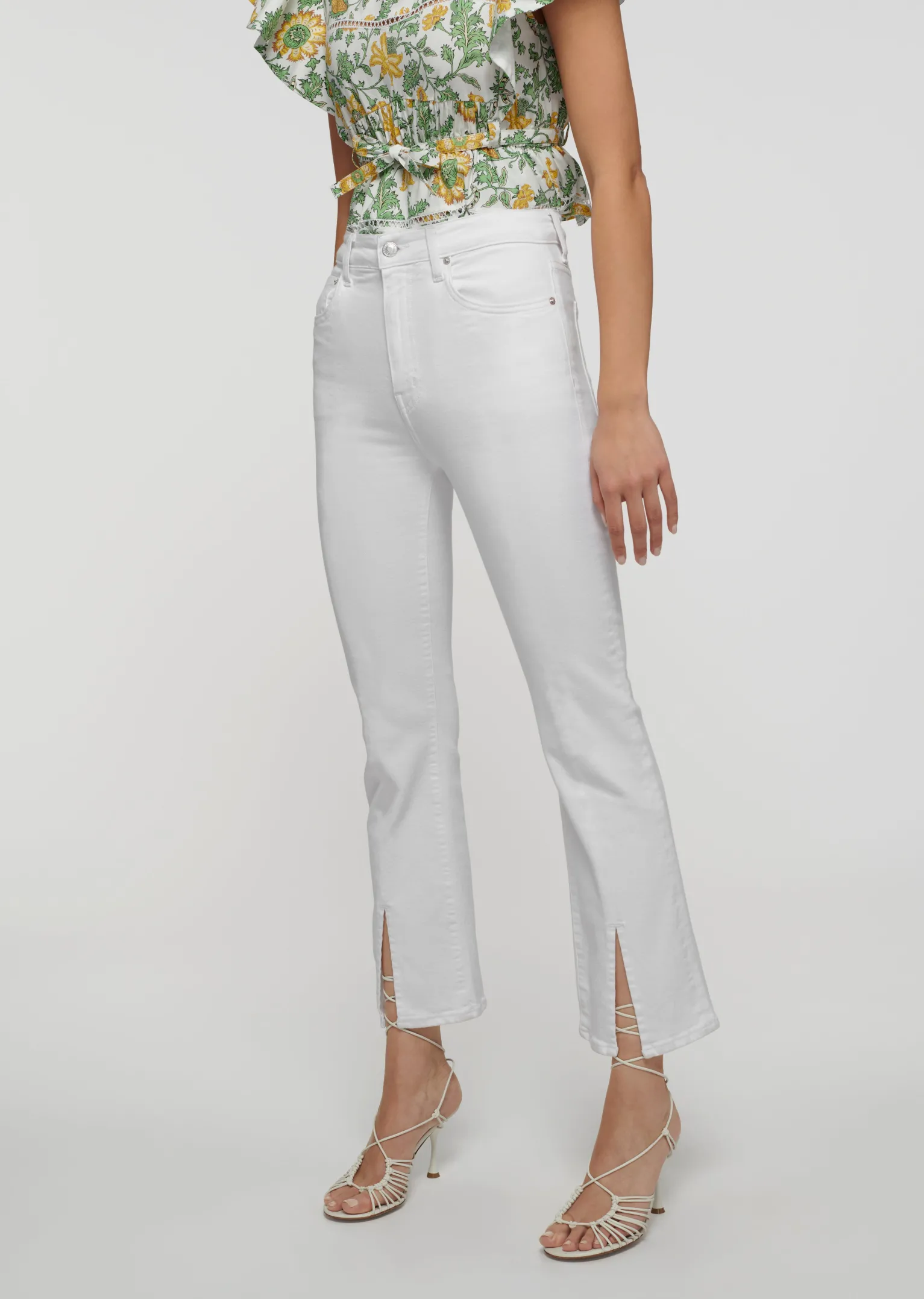 Women Derek Lam Pants & Shorts<Mira Front Slit Crop Flare Jeans