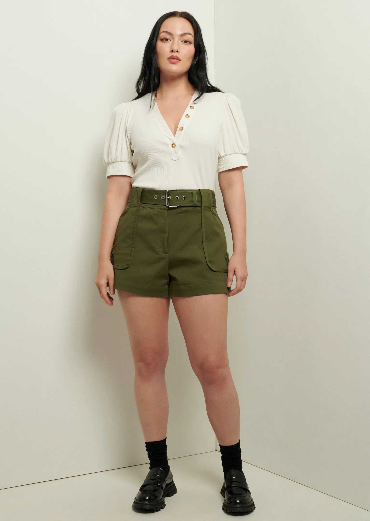 Women Derek Lam Essentials<Monterey Belted Shorts