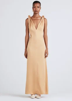 Women Derek Lam Dresses & Skirts<Naiomy Knot Shoulder Maxi Dress