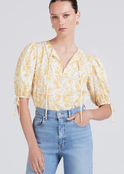 Women Derek Lam Tops<Nora Puff Sleeve Top