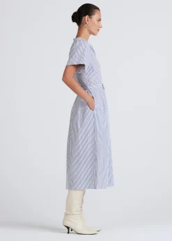 Women Derek Lam Dresses & Skirts<Orla Tie Waist Short Sleeve V-Neck Dress