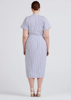 Women Derek Lam Dresses & Skirts<Orla Tie Waist Short Sleeve V-Neck Dress